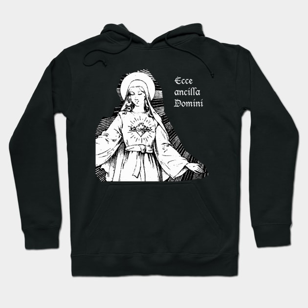 Ecce Ancilla Domini Hoodie by DeoGratias